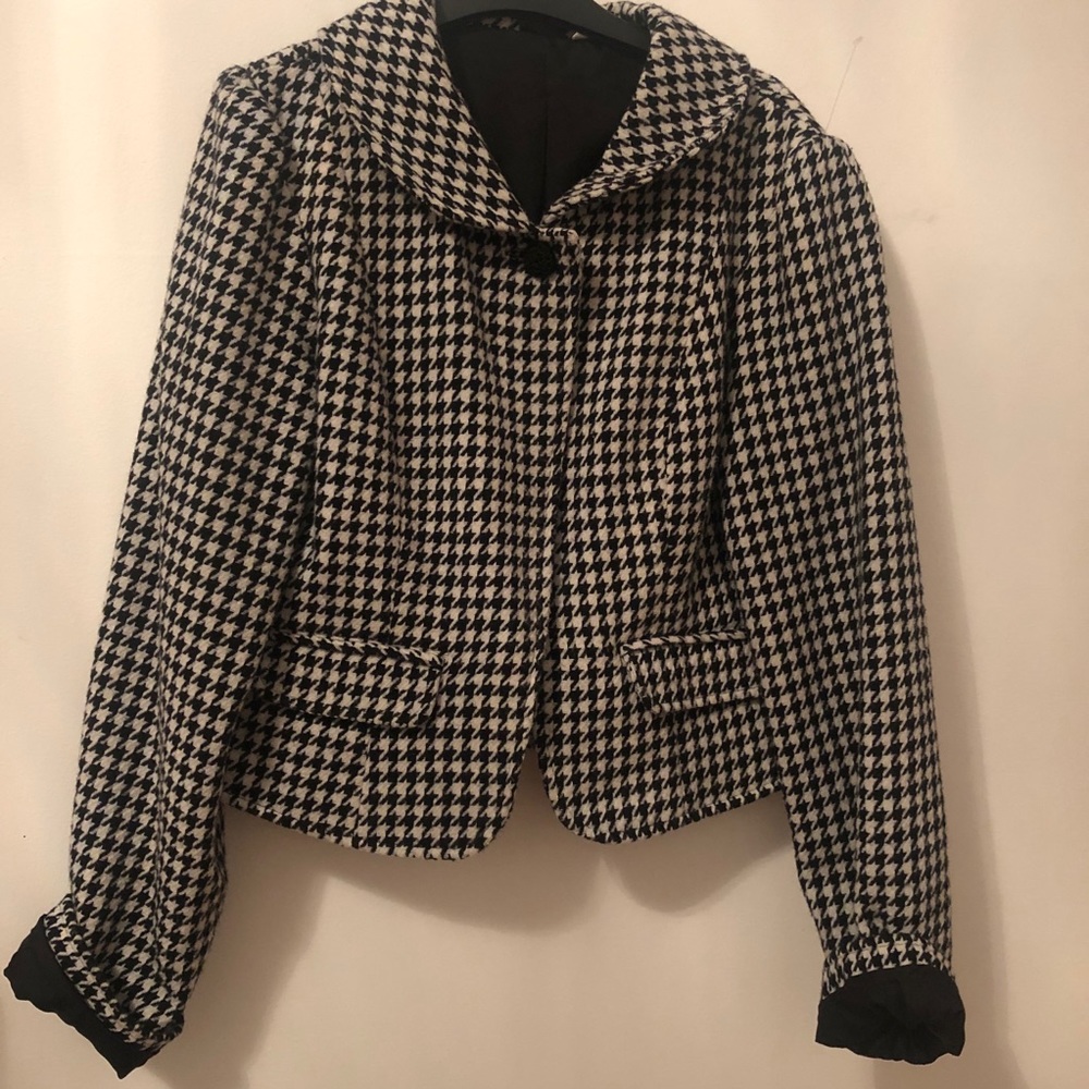 🦋Houndstooth Cropped Jacket - Picture 4 of 8